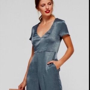 Show me your MUMU Brianna Jumpsuit, Slate NWT